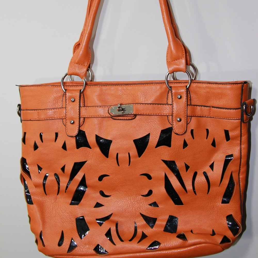 Vittoria pumpkin orange large shoulder bag